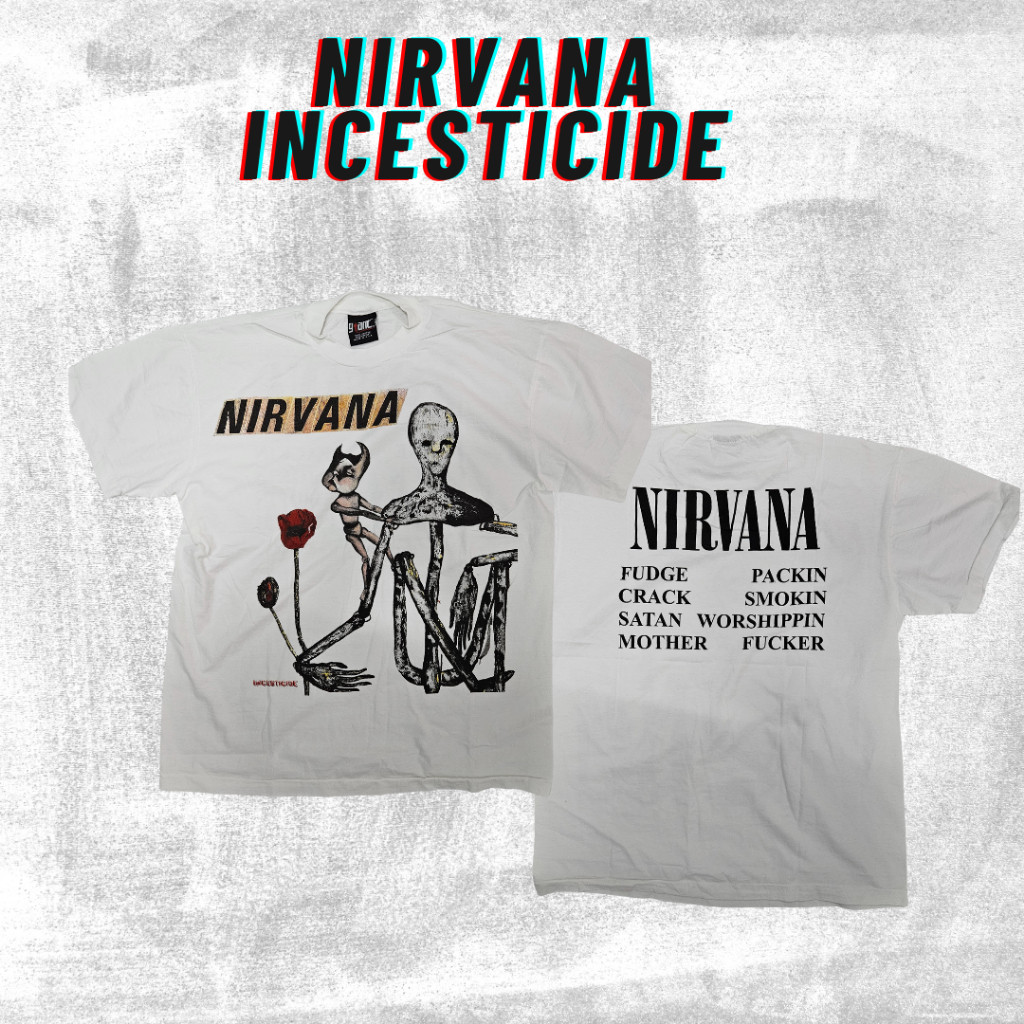 (COD) Tshirt NIRVANA INCESTICIDE tag GIANT