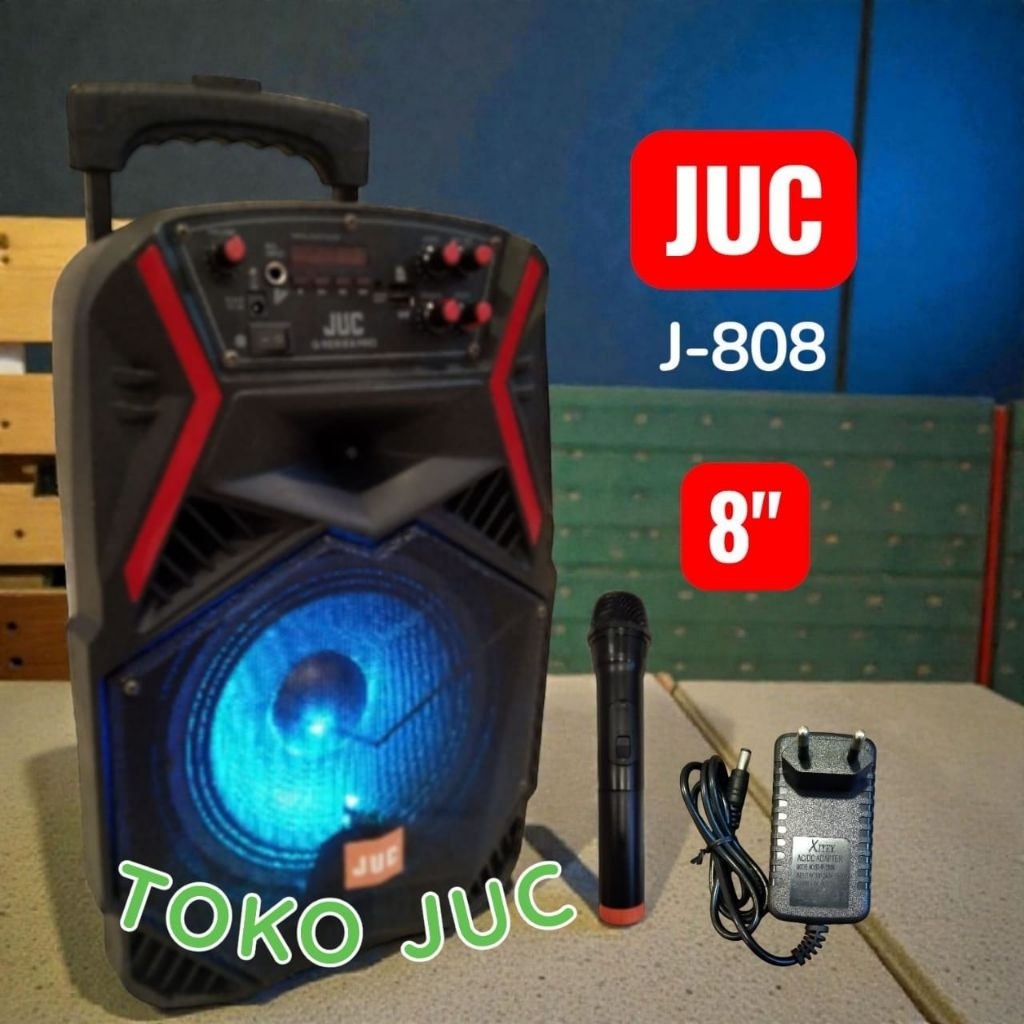 Speaker karaoke 8 inch Speaker portable JUC J-808 Speaker Bluetooth