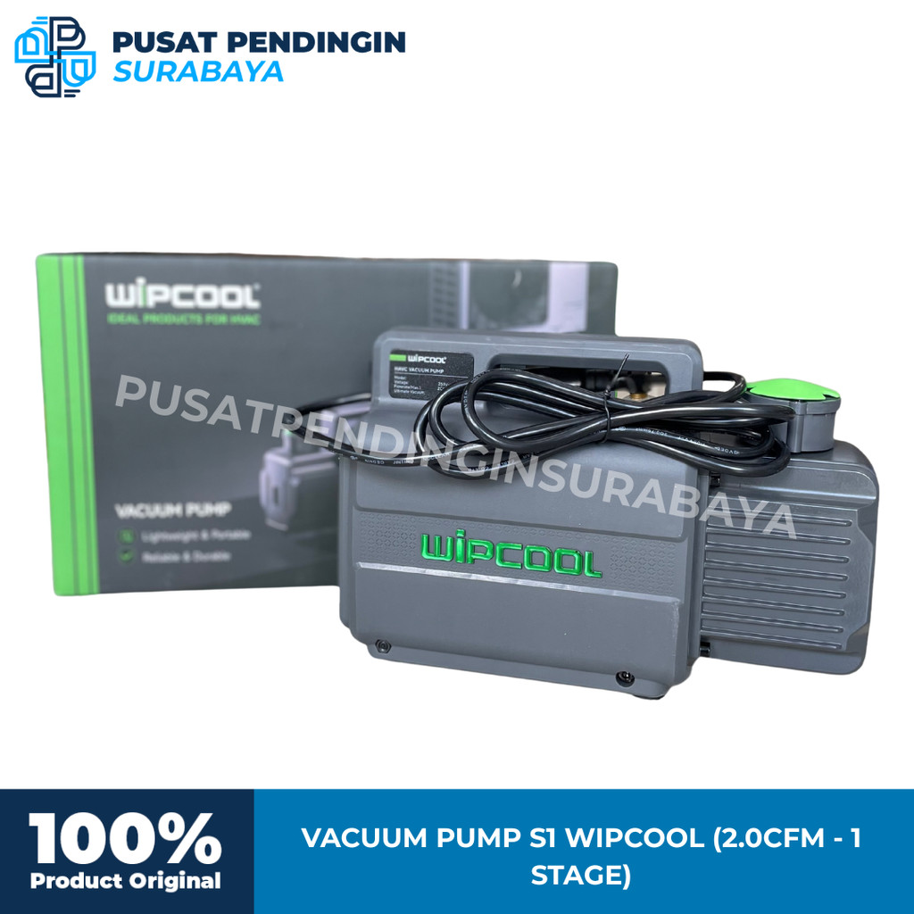 WIPCOOL S1 VACUUM PUMP - VAKUM AC SINGLE STAGE 2.0CFM - POMPA VACUM AC WIPCOOL S1, 1 STAGE, 2CFM