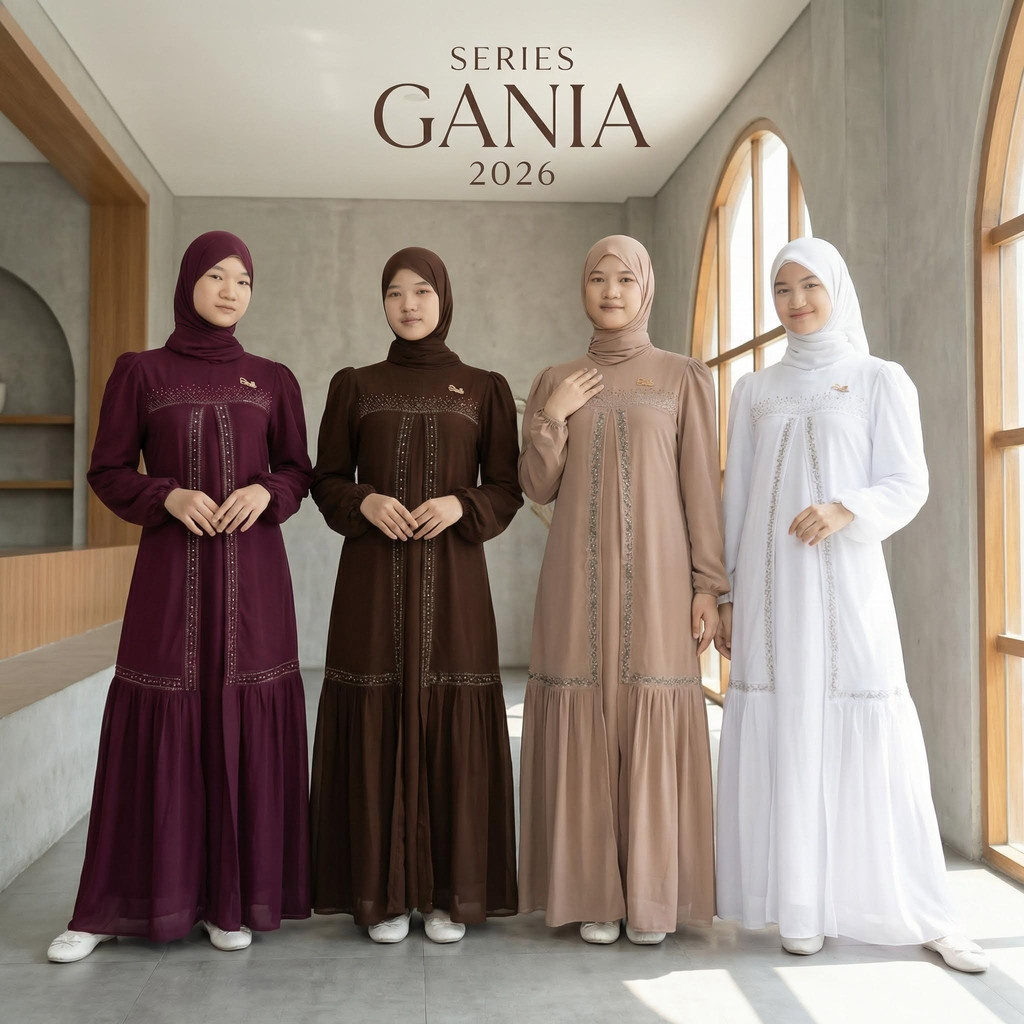 Dress Lebaran Pesta Anak Perempuan Remaja Tanggung Mahogani Gamis Kids Mix Payet
