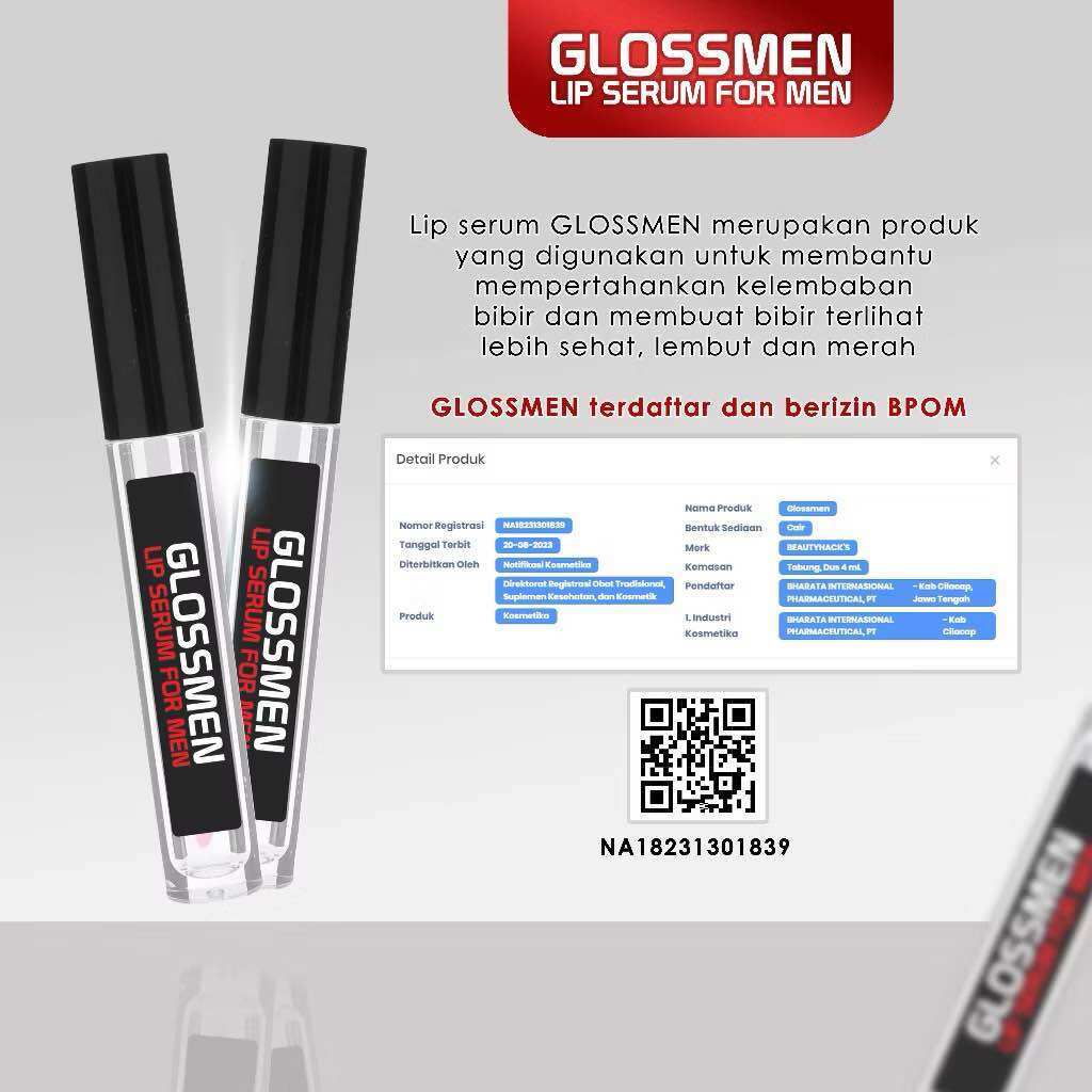 GLOSSMEN Lips Serum Pria Atasi Bibir Hitam TERAMPUH