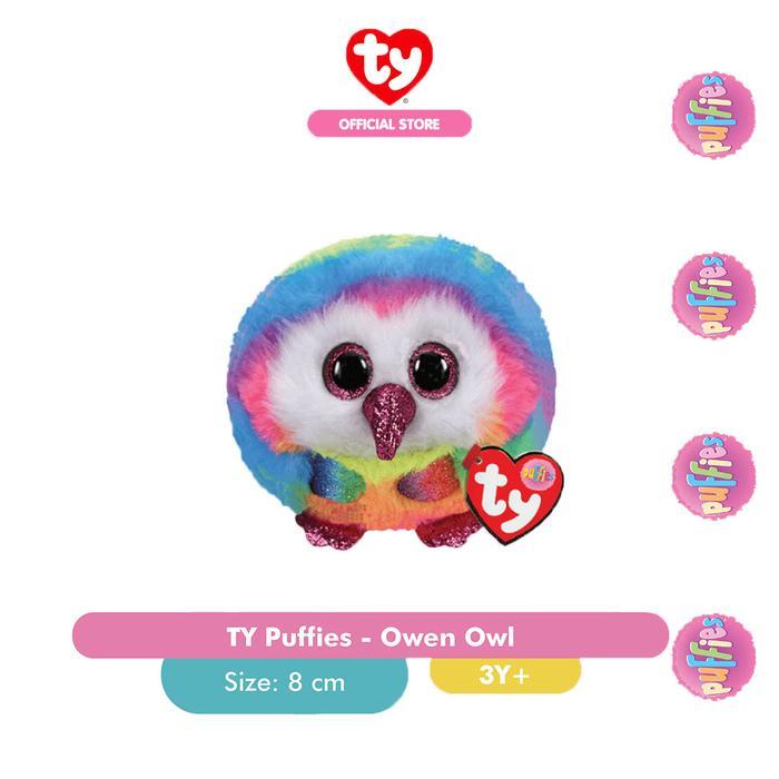 TY Puffies Owen Owl - Boneka Burung Hantu