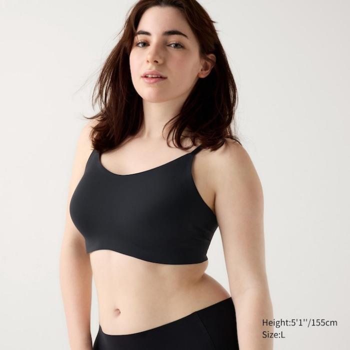 UNIQLO Bra Tanpa kawat ULTRA Rileks DIJAMIN ORIGINAL - Hitam, XL
