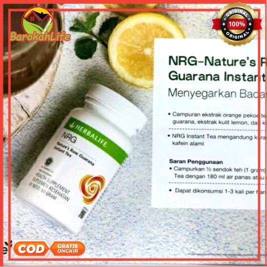 Teh Penambah Stamina Dan Energy EXTRA PROMO HERBALIFE NRG Instant Tea Naturate's Raw Guarana Herbal 