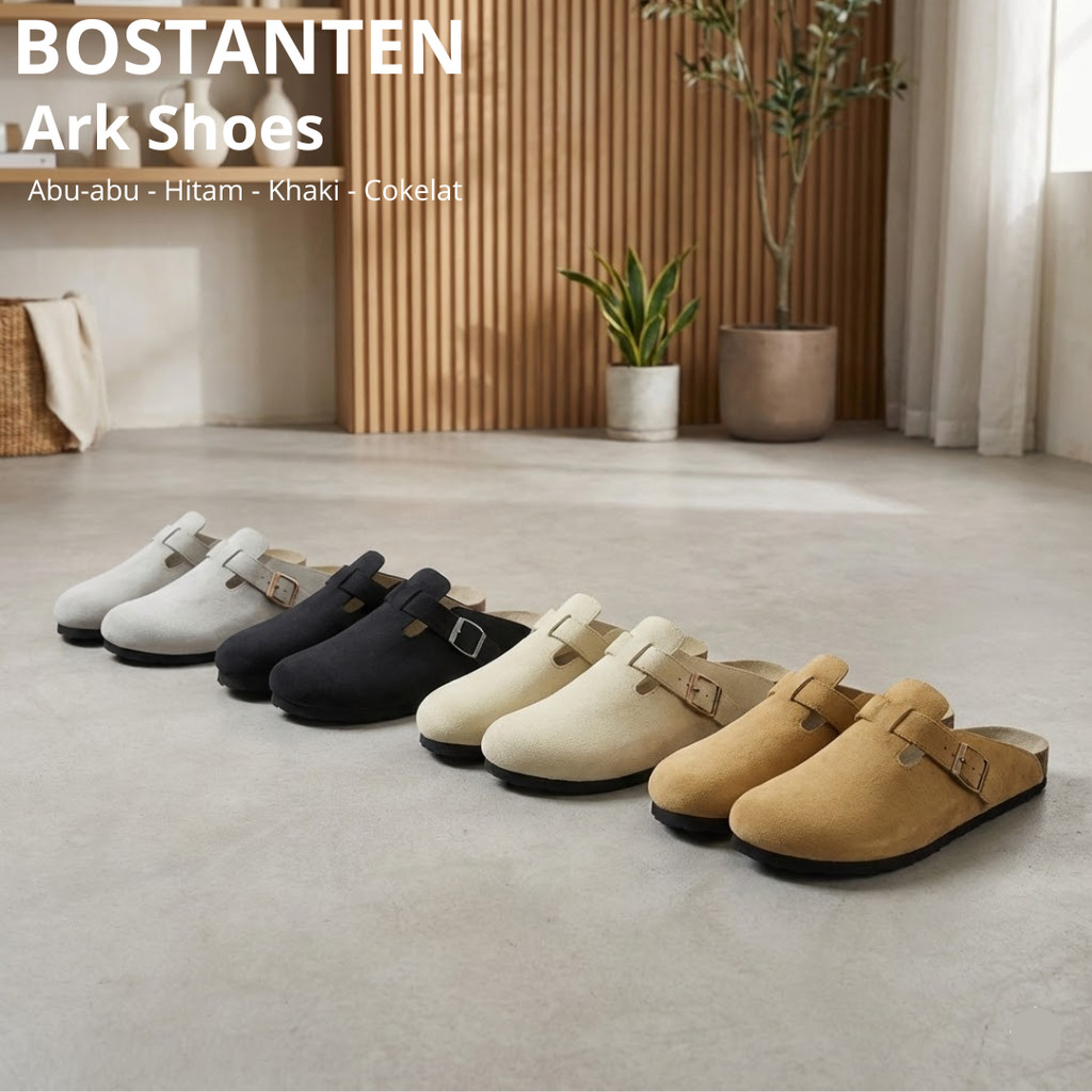 BOSTANTEN Birken Sandal Wanita Elegan Sol Karet Lembut Anti Slip Casual Sendal - Ark Shoes