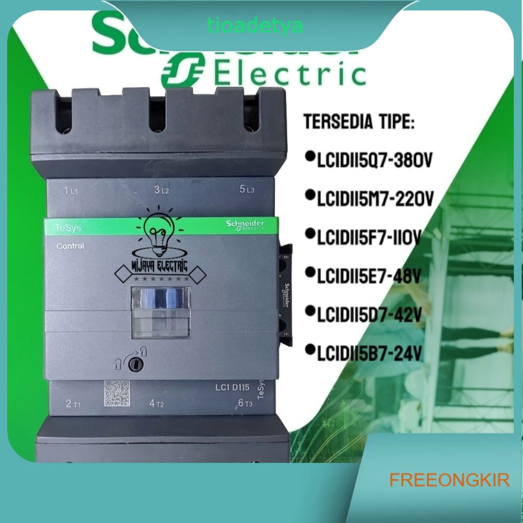 contactor kontaktor Schneider LC1D115F7 LC1D115 110vac 3phase 115a original Schneider