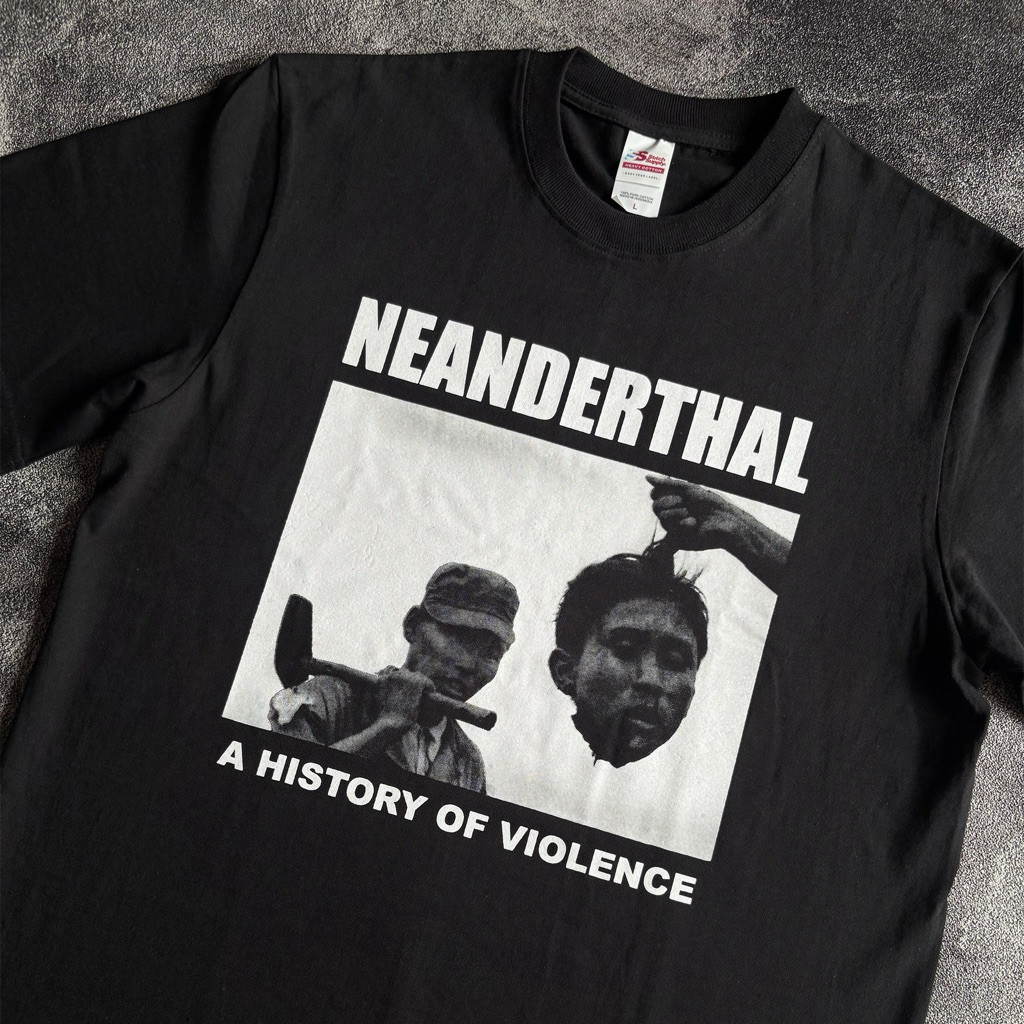 kaos band neanderthal |tshirt band| kaos punk | kaos band powerviolance | tshirt band pria & wanita 