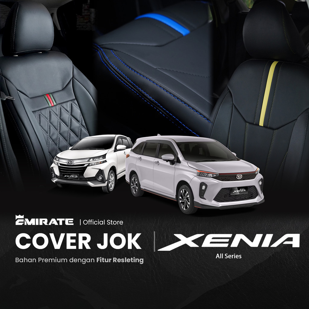 Sarung Jok Mobil Daihatsu Xenia dengan Resleting  / Cover Jok Mobil Daihatsu Xenia Fullset by Emirat