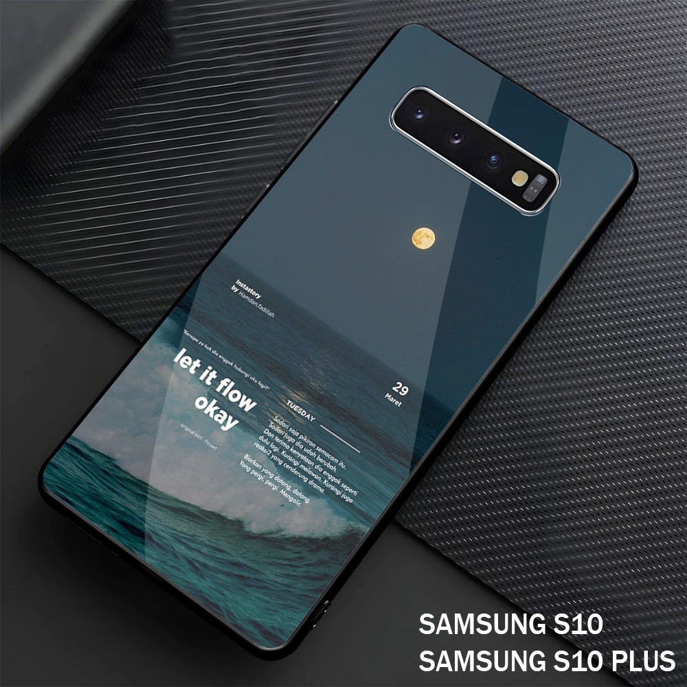 Softcase Kilau Glass Hp Terbaru Samung S10 PLUS I S10 silikon Hp Samsung S10 PLUS I S10 Case Mewah M