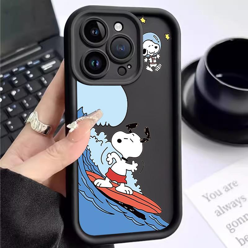 Case OPPO Reno5 4G 5G Reno3 Reno4 F Lite K Z Reno6 Soft Pro Camera Anime Snoopy Kesing Hp