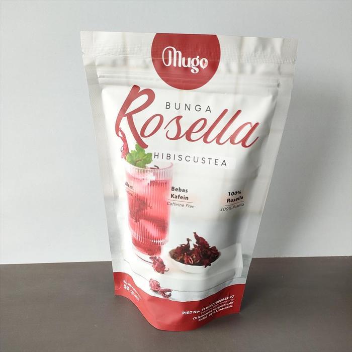 Teh Bunga Rosella Kering (  Dried Hibiscus Flower Tea ) 50g - Mugo - Teh Bunga Rosella, Segar