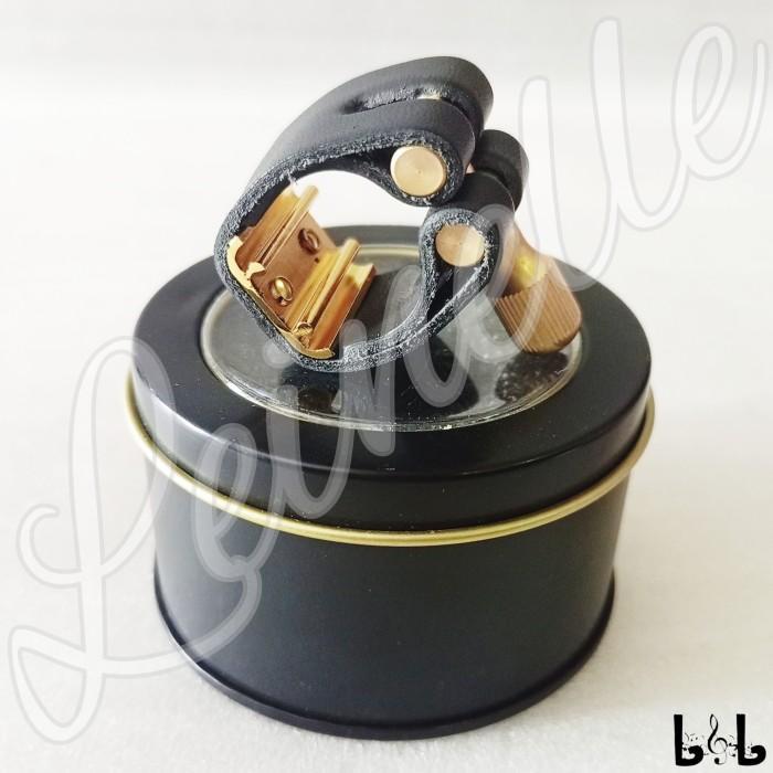 Ligature Kulit untuk Mouthpiece Metal Saxophone Eksklusif Soprano, Alto, Tenor - Soprano