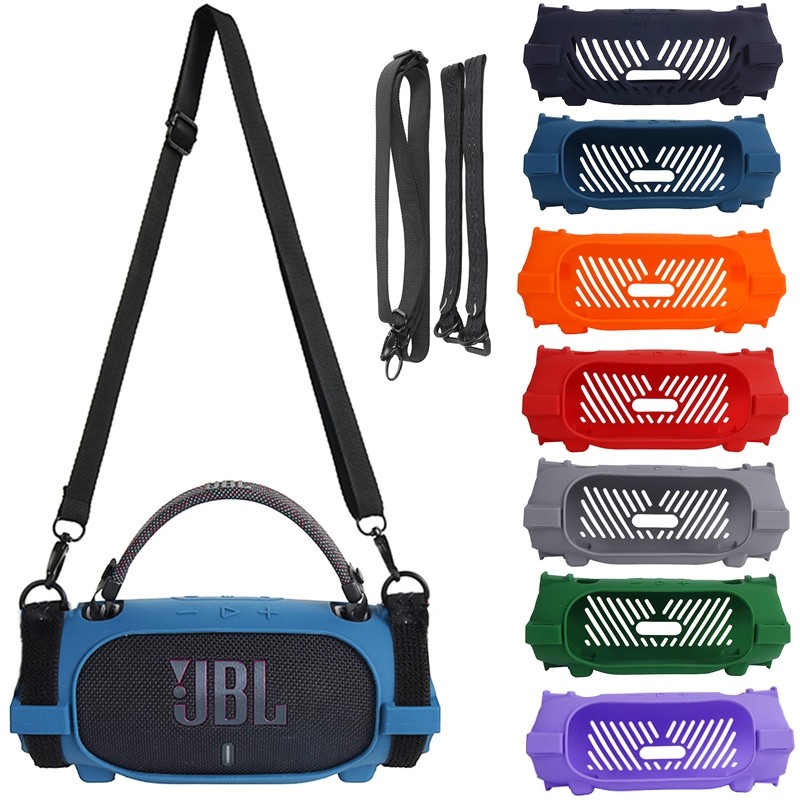 Silicone Sling Speaker Case Cover for JBL Charge 6 Portable Soft Protective Case for JBL Charge6 Wir