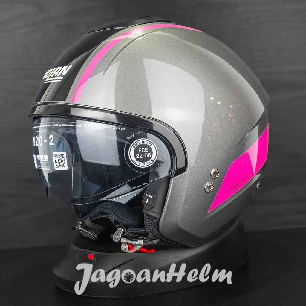 NOLAN HELM N202 DOLCE VITA #346 | GUN GREY BLACK PINK | N20-2 -N 202 CLASSIC RETRO