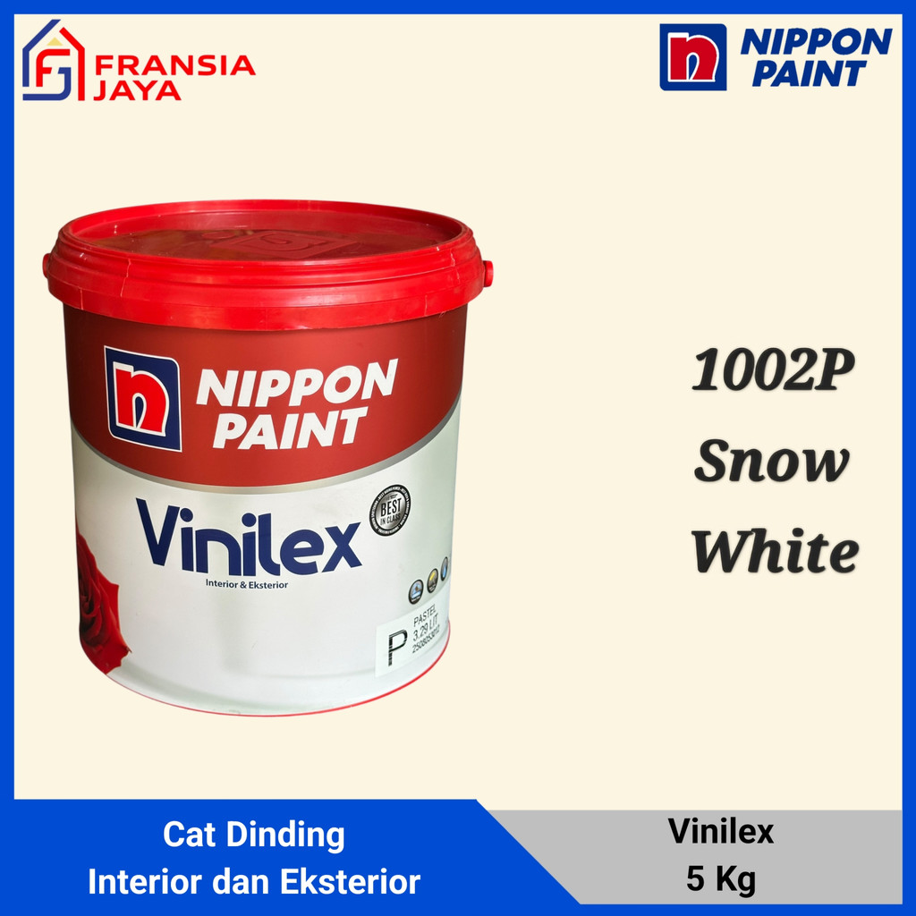 Nippon Vinilex Kembang CCM 5 Kg 1002P Snow White Tinting Cat Tembok Nippon Paint
