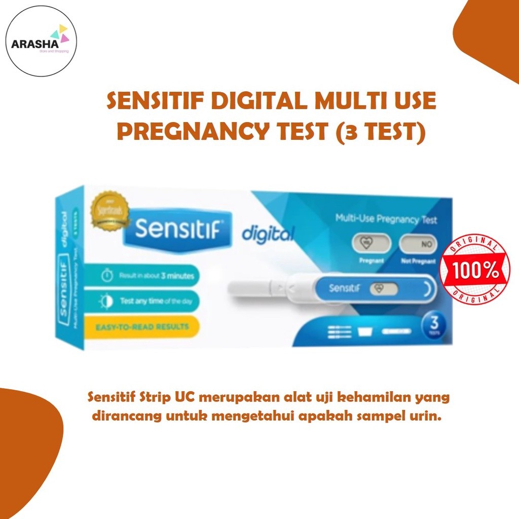 SENSITIF DIGITAL MULTI USE PREGNANCY TEST (3 TEST) - Tes Kehamilan - Tes Hamil Sensitif Digital - Te