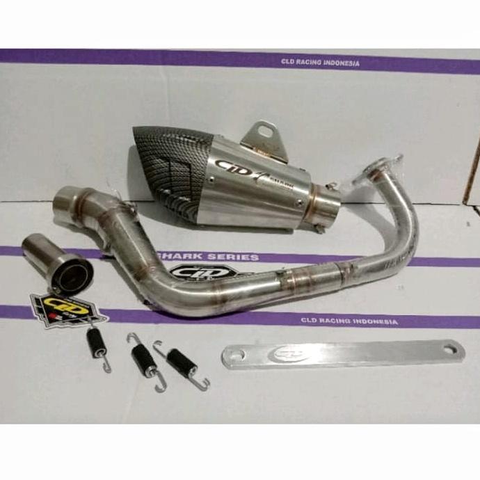 Knalpot CLD Racing type Shark Series for Beat, Vario110, Genio, Scoopy - Beat karbu/fi
