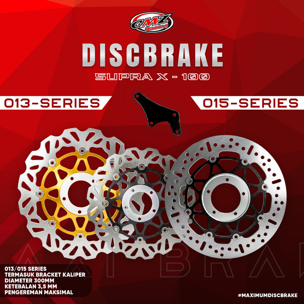 Piringan Cakram Depan 300mm PSM Cekung 5 Lubang + Bracket | Supra X Old Megapro Old