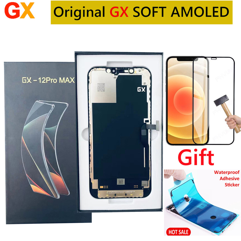 GX SOFT OLED LCD splay Pantalla Replacement For iPhone X XS Xsmax 12mini 11Pro 12Pro MAX gitizer Pan