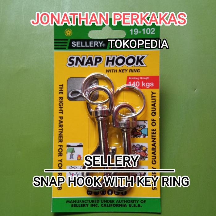 snap hook with key ring sellery/gantungan serbaguna sellery 2pcs