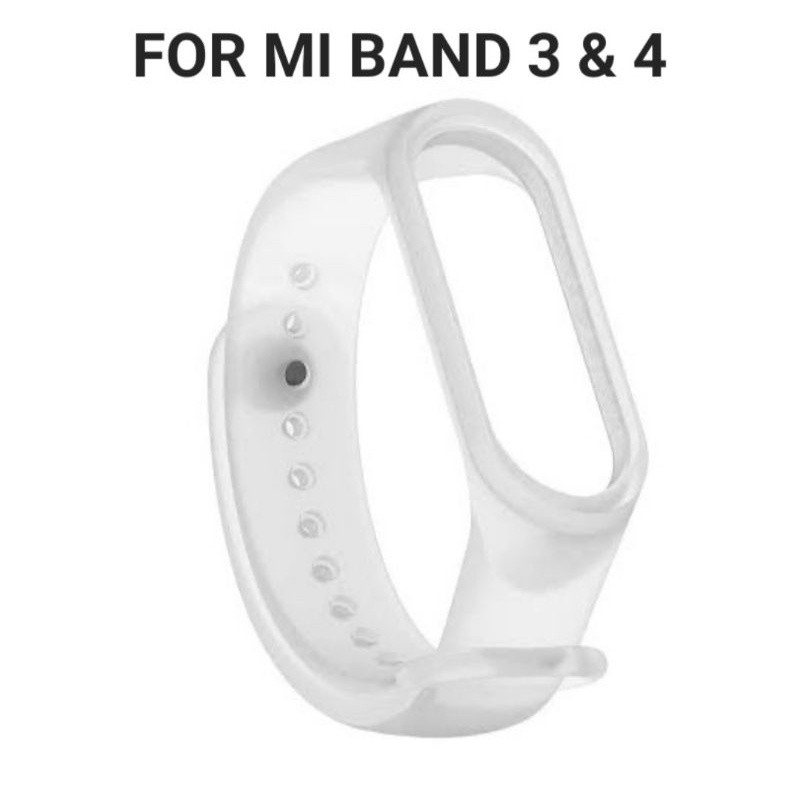 BEST =Acessories Watch= STRAP MI BAND 3 MI BAND 4 TRANSPARAN TALI JAM XIAOMI TRANSPARENT BENING