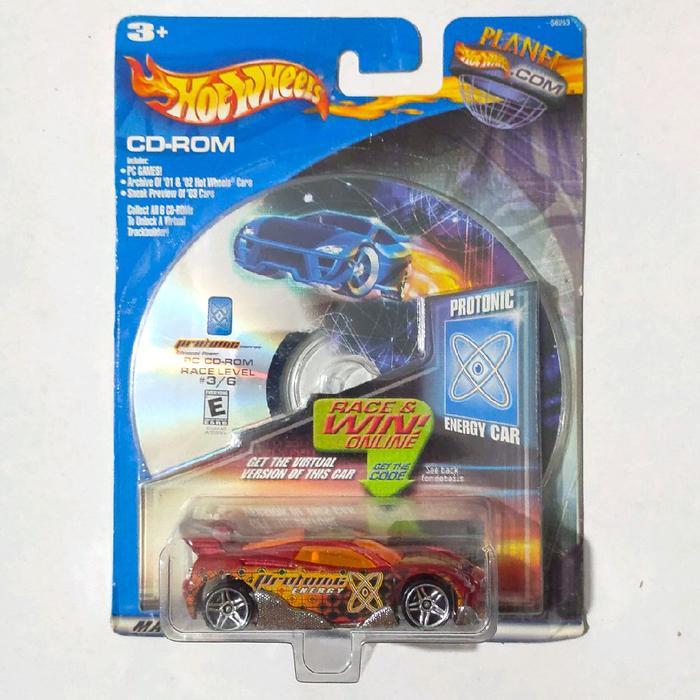 Mainan Hot Wheels MST MS T Suzuka orange 2002 bonus CD ROM Protonic Energy Car Planet rare