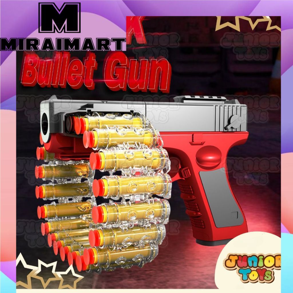 Mainan Anak Laki Pistolan Glock Gun Soft Bullet Toys Tembakan Peluru Pistolan Kokang Aman Tidak Berb