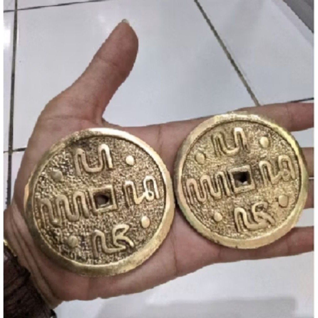 Koin shemar aksara jawa kuningan
