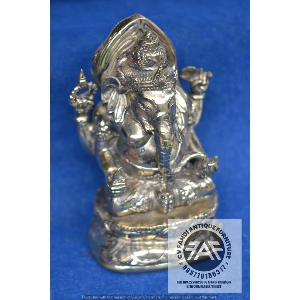 patung ganesha duduk besar bahan kuningan b trt01215775