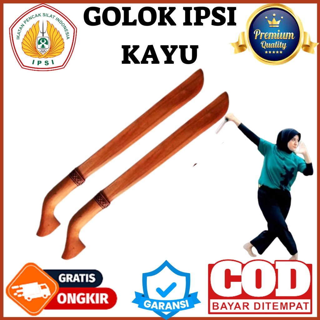 COD Golok Kayu IPSI Untuk Latihan Pencak Silat Seni Tunggal Bisa Untuk Anak Anak Remaja Dewasa / Gol