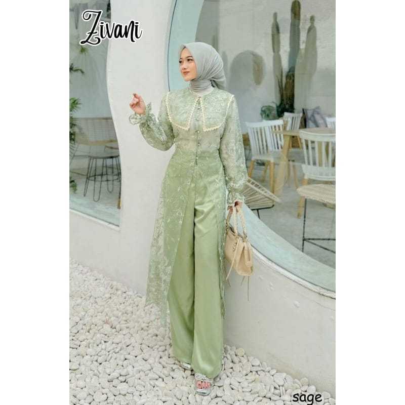 ARDIOSHOP ZIVANI STELAN CELANA DAN OUTER TANPA INNER (DALAMAN / SETELAN WANITA KEKINIAN / SET KONDAN