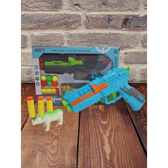 Tembak-Tembakan Mainan Anak Soft Bullet Gun Pelontar Peluru Busa + Bola Mini EVA Shooter Toy Hadiah 