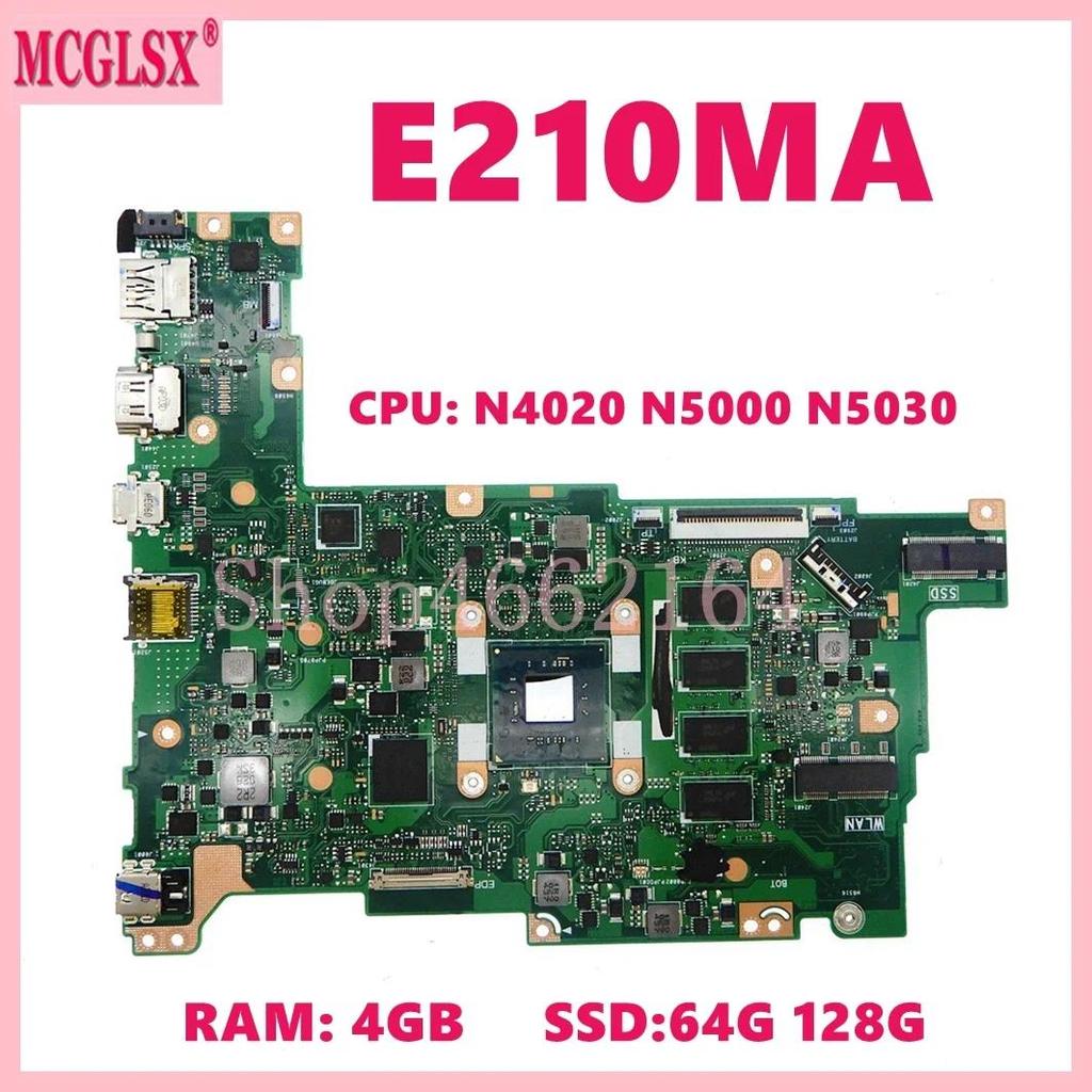 E210MA with N4020 N5000 N5030 CPU 4GB-RAM 0GB/64GB/128GB SSD Mainboard For ASUS Vivobook E210MA E210
