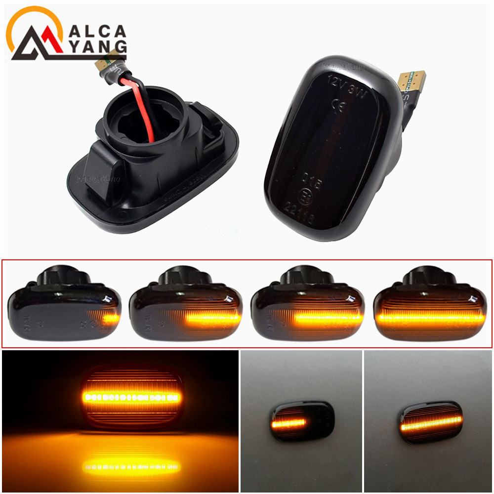 2pcs Dynamic Led Side Marker Flowing Turn Signal Light Panel Lamp for Toyota Corolla E10/E11/E12 Yar