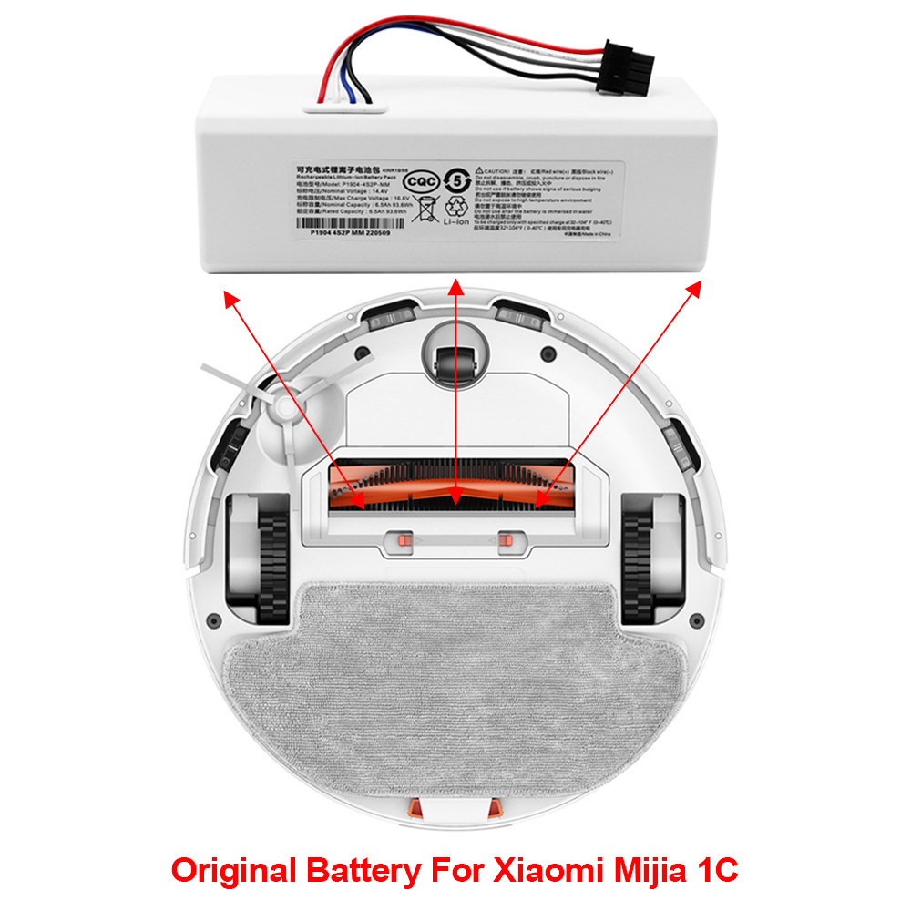 P1904-4S1P-MM Battery For Xiaomi Mijia 1C STYTJ01ZHM Robot Vacuum Mop Cleaner Accessories Parts orig