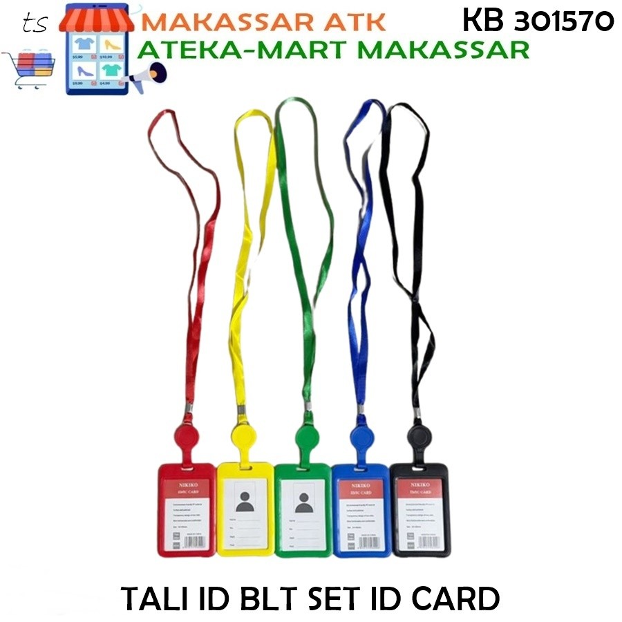 [1PCS]  NIKIKO TALI ID KAIT BULAT SET ID CARD