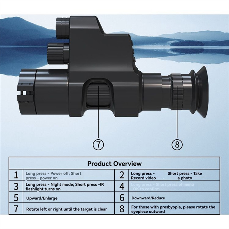 A34R Night Vision Scope For 300M gital Night Vision Scope Clip On Night Vision Monocular HD Support 