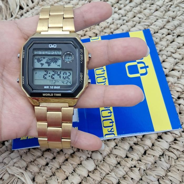 JAM TANGAN WANITA Q&Q QnQ QQ M196 GOLD GINAL