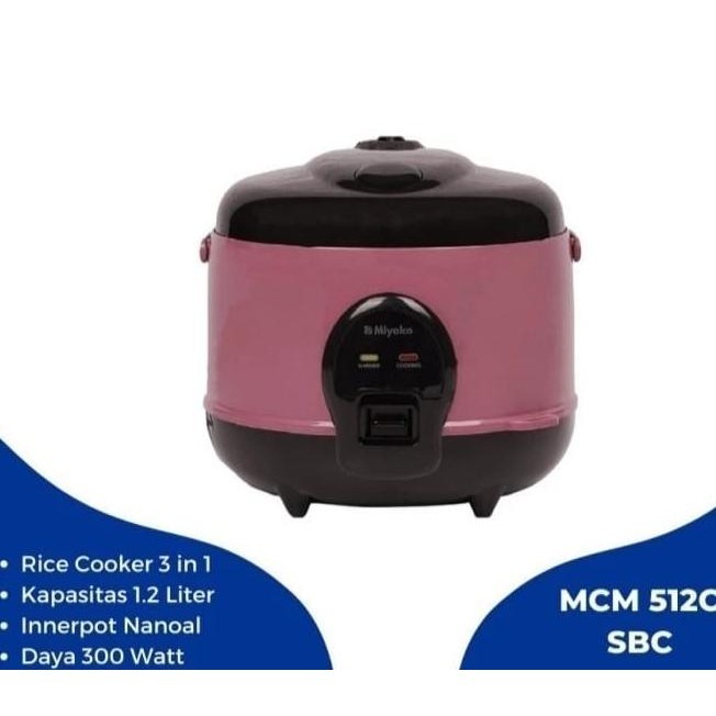 Miyako Rice Cooker / Magic Com MCM-512C SBC / MCM 512 C SBC