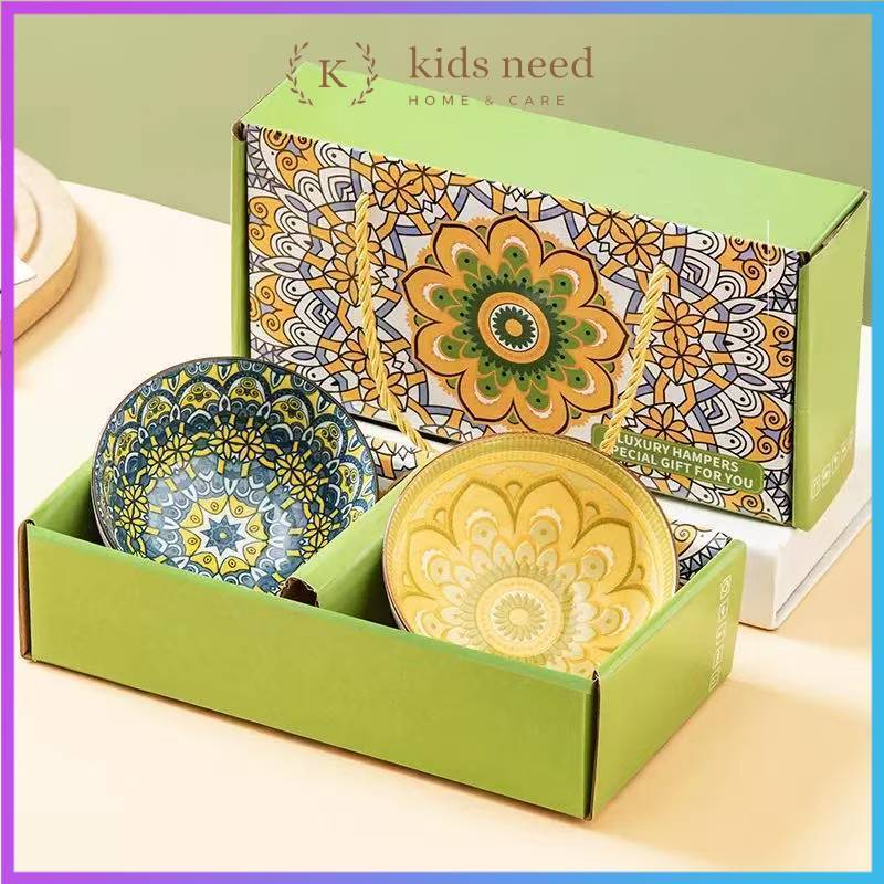 Mangkok set premium peralatan makan porselen / Hadiah Pernikahan Mangkok set keramik Souvenir Mangko