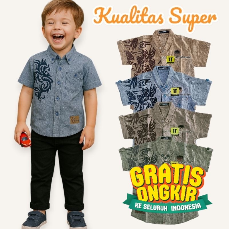 Baju koko Bordir anak dan remaja# kemko anak # Baju anak TK,  Paud# Anak Muslim#  Baju Koko# bahan t