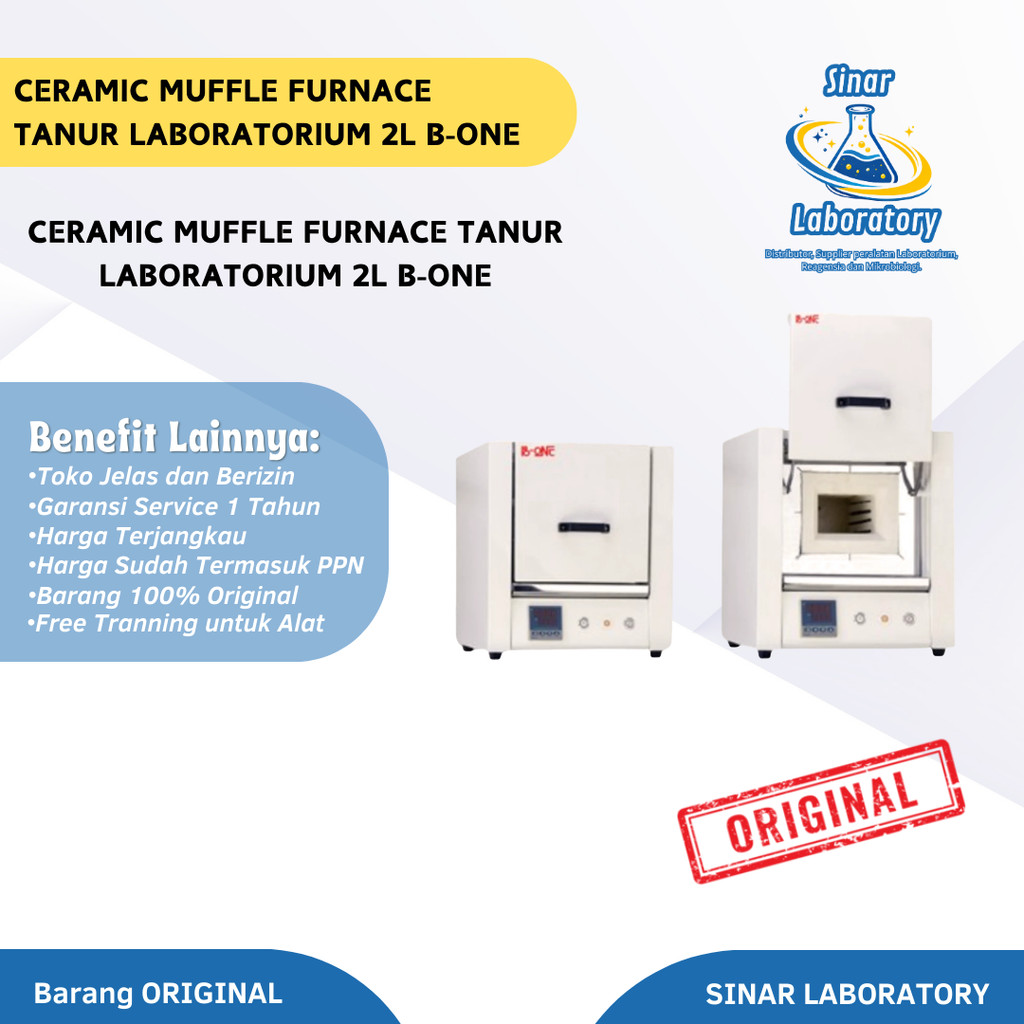 Ceramic Muffle Furnace Tanur Laboratorium 2L B-one