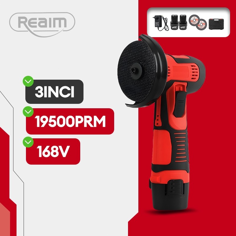 Reaim Gerinda Listrik 3inch Gerinda Baterai Gergaji Mesin Mini Gergaji Kayu Gergaji Kayu Super Tajam
