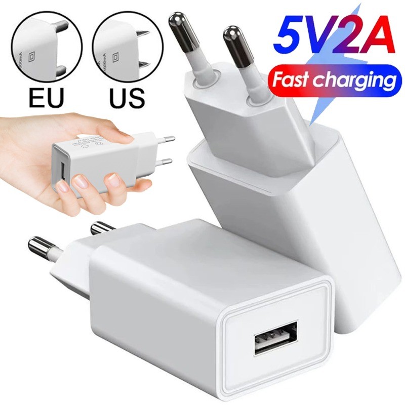 5V2A 5V1A Wall USB Phone argers EU/US Plug for IPhone Samsung Xiaomi Google Universal Travel Fast ar
