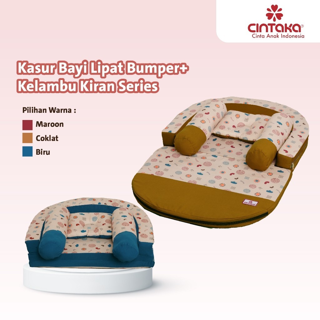 Cintaka Kasur Bayi Lipat Bumper + Kelambu Kiran Series CBK3944 - Kasur Lipat Bayi
