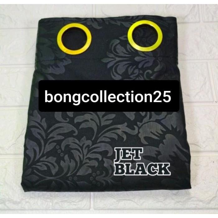 PART 1 / GORDEN PINTU JENDELA EMBOS POLOS 12 SMOKERING / GORDEN POLOS - HITAM, JENDELA (150CM)