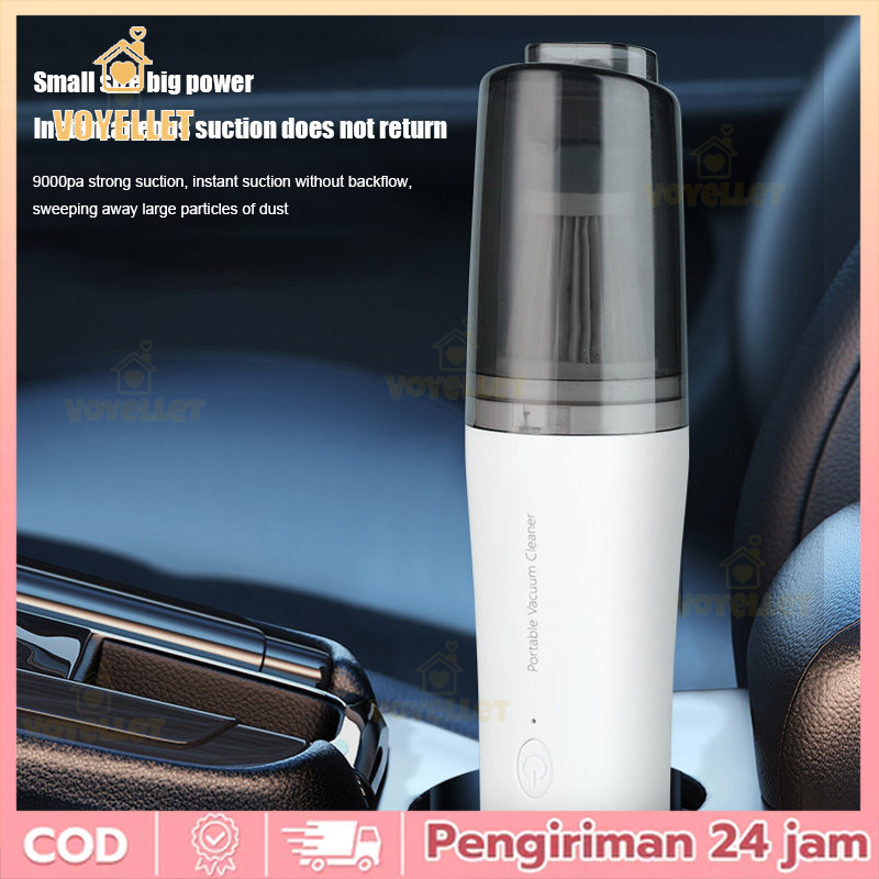 Voyellet Penyedot Debu Mini Rumah Tangga, Penyedot Debu Nirkabel untuk Mobil, Penyedot Debu Genggam 