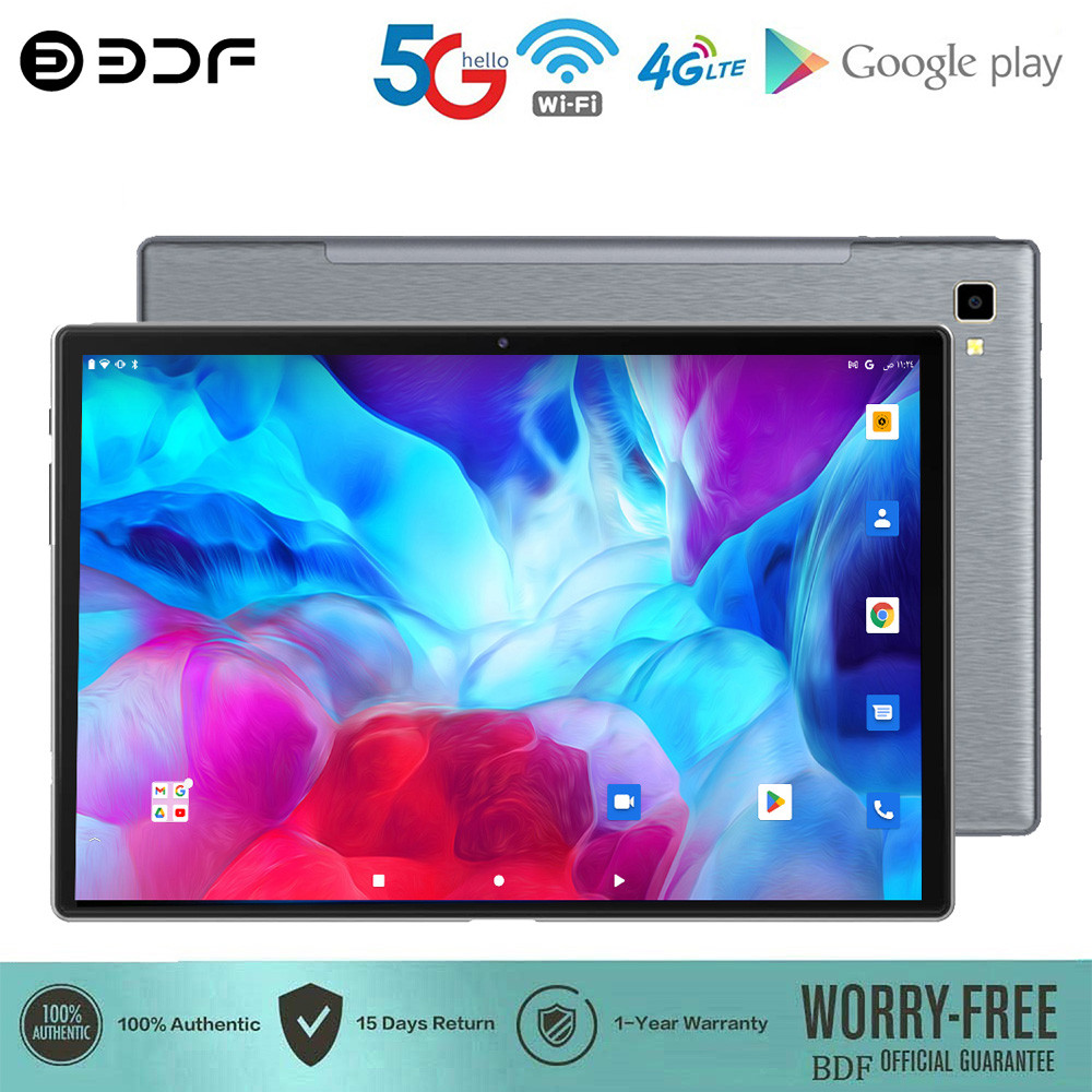 BDF New 5G Pad 10.1 In Android Tablets Octa Core 8GB RAM 128GB ROM 4G LTE 5G WiFi Tablet Pc Double S