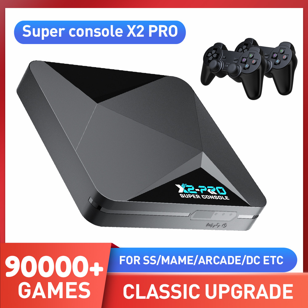 KINHANK Super Console X2 Pro Retro Video Game Console with 90000 Video Games for PS1/DC/MAME/SS with