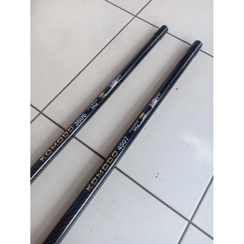 Joran Tegek Kaku Magno Komodo Panjang 360 450 Carbon Max Drag 6Kg - 3.60cm